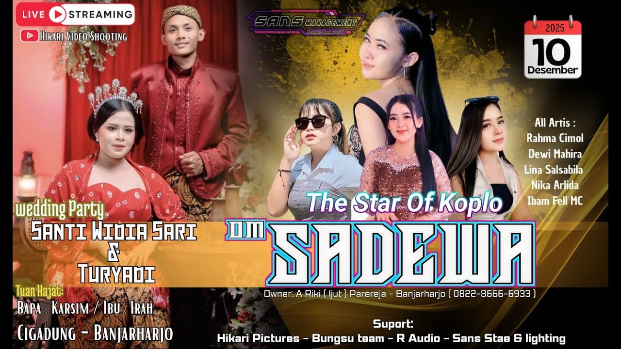 LIVE OM SADEWA // DI DESA CIGADUNG - BANJARHARJO // RABU 10 DESEMBER 2025 // EDISI SIANG