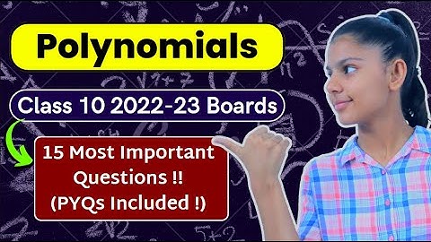 "Polynomials" - 15 Most Expected Questions for Half Yearly Exams !! ✅| Class 10 | Maths 🔥