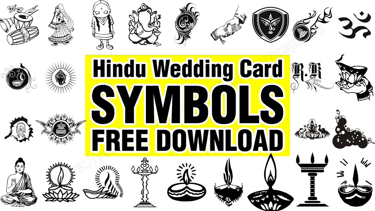 Hindu Wedding Card Symbols Clip Arts Vectors In Coreldraw