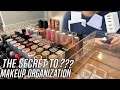 DECLUTTERING AND ORGANIZING MY MAKEUP! THE SECRET TO GOOD MAKEUP ORGANIZATION!!