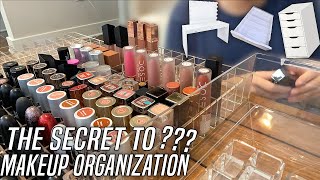 DECLUTTERING AND ORGANIZING MY MAKEUP! THE SECRET TO GOOD MAKEUP ORGANIZATION!!