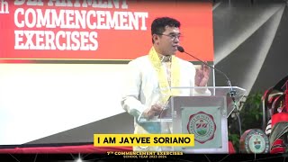 GRADUATION SPEECH - GUEST SPEAKER  | UNC SHS 7TH COMMENCEMENT EXERCISES