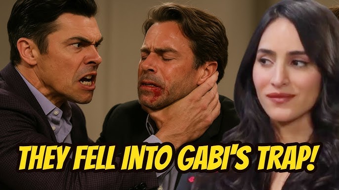 Gabi gloats about finding a way to get DE back for Tony. Causing Xander and  Phillip to fight! 7-2025