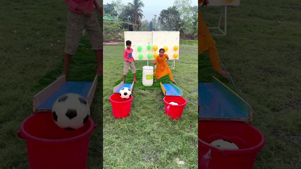 Football in the Bucket, Pop the Balloon & Win Prize!