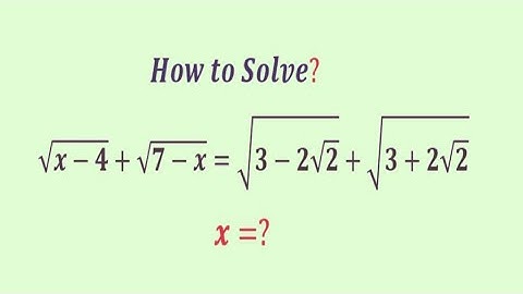 A  awesome algebra mathematics problem | Olympiad Question | radical problem | x=?