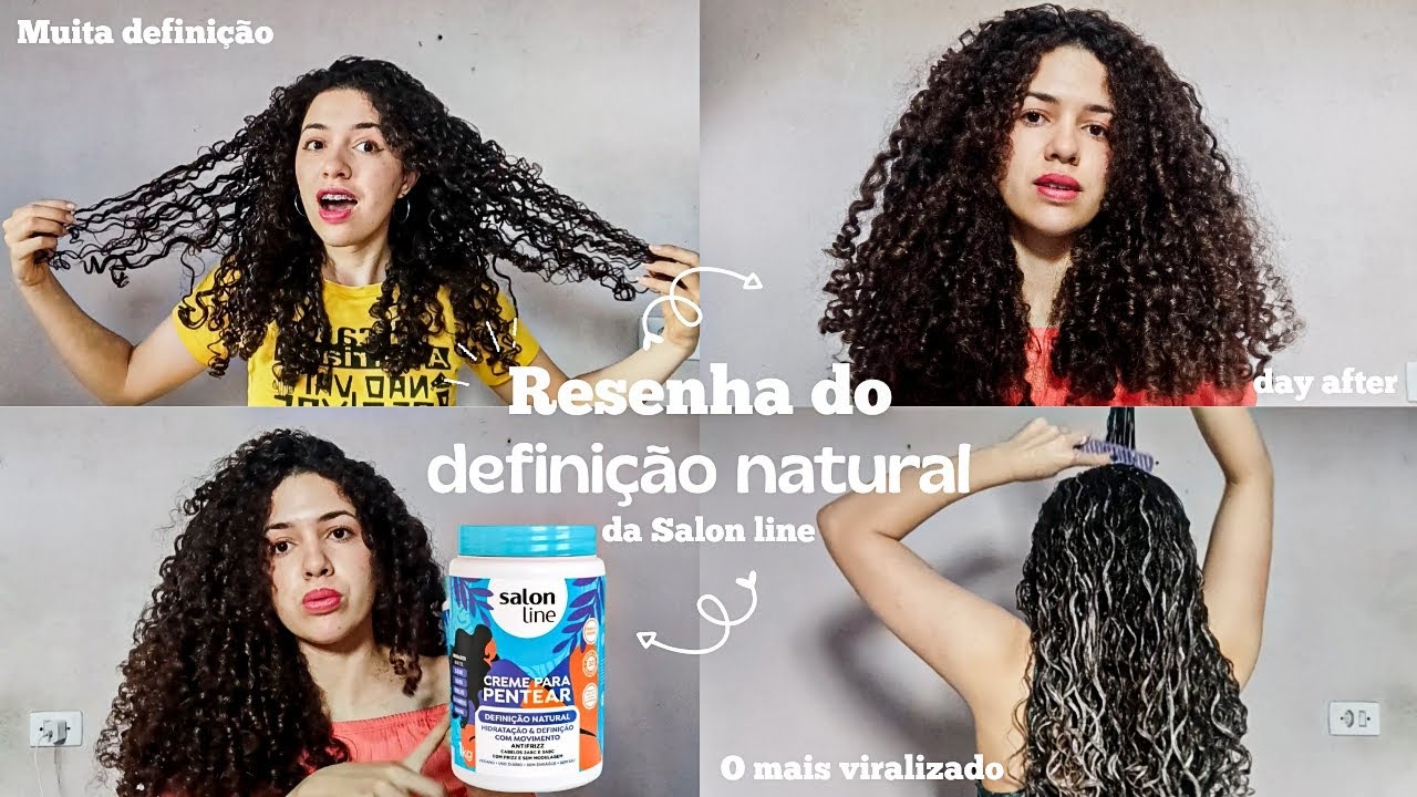TESTEI o DEFINIÇÃO NATURAL da Salon LINE no meu CABELO CACHEADO *resenha com day after*🔥