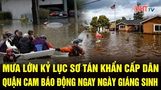 Record-breaking heavy rains led to emergency evacuations in Orange County on Christmas Day.