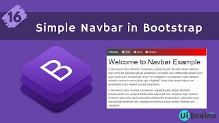 16 Simple Navbar in Bootstrap | Bootstrap Tutorial for Beginners | Ui Brains | NAVEEN SAGGAM