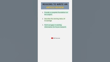 Reasons to write an Article Review #articlereview #article  #review