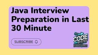 Java Interview Preparation in Last 30 Minute || Java Online class