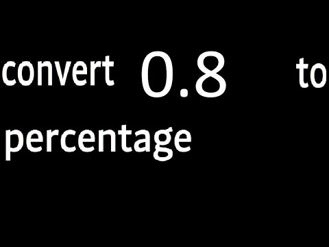 convert 0.8 to percentage, 0,8 decimal to percentage, transform ...
