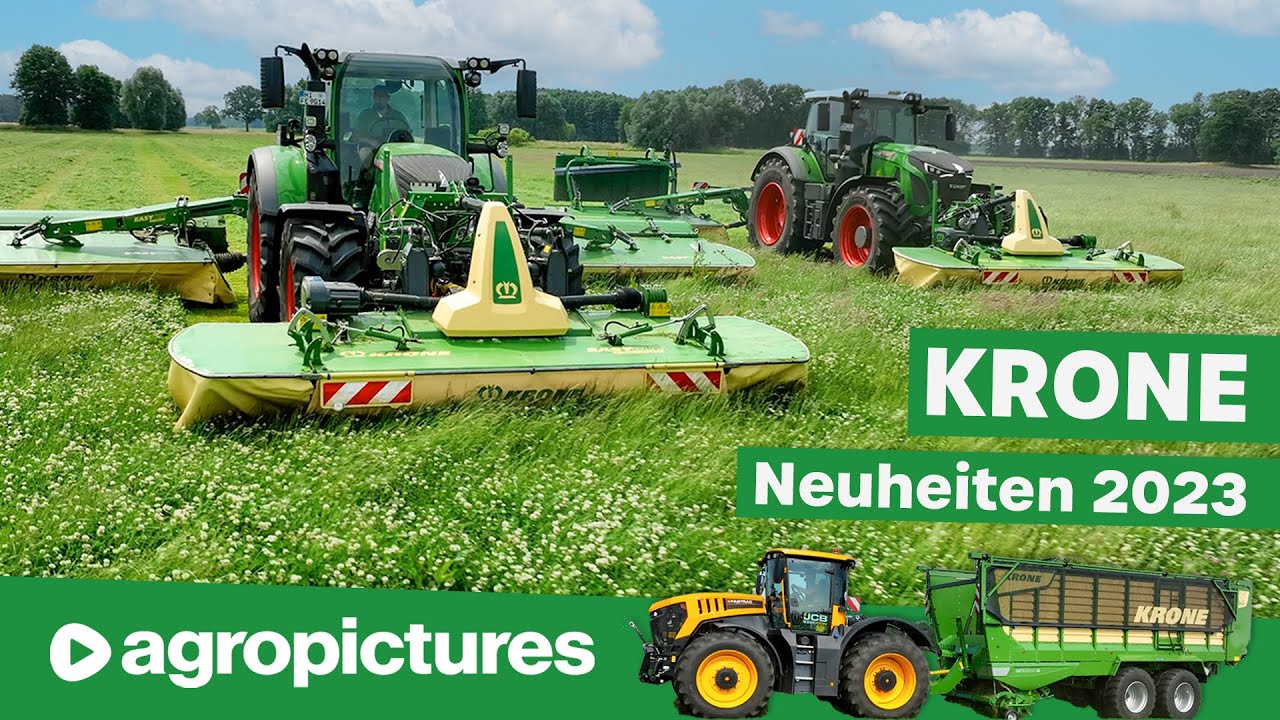 Futterernte XXL mit Krone Neuheiten | Fendt, Deutz, Steyr, JCB mit Mähwerk, Schwader und Ladewagen