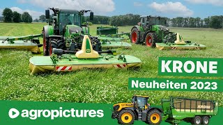 Futterernte XXL mit Krone Neuheiten | Fendt, Deutz, Steyr, JCB mit Mähwerk, Schwader und Ladewagen