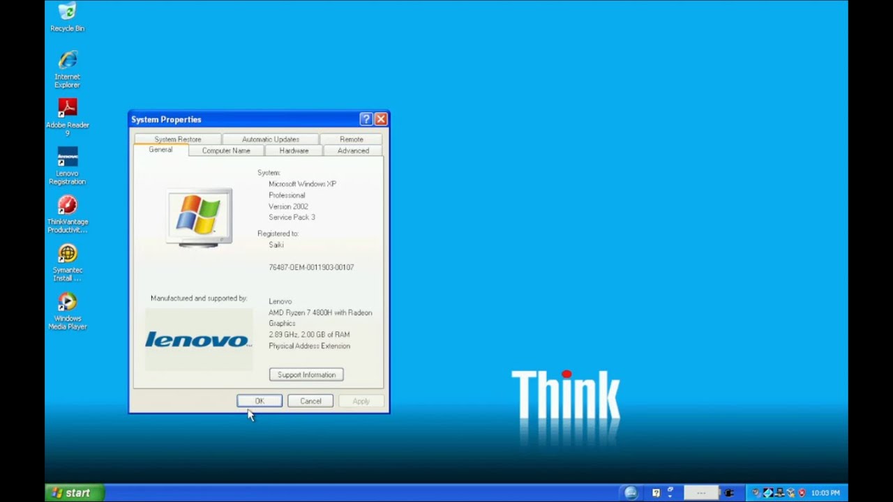 (Virtually) recovering a Lenovo ThinkPad T410 (Windows XP Professional SP3)