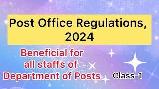 Post Office Regulations 2024 (Class-1)