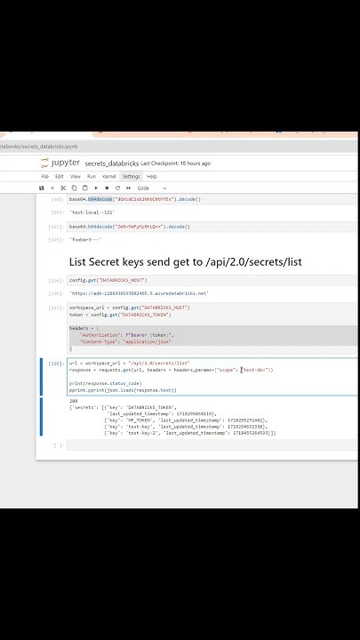 Databricks: List all keys in a Secrets Scope Using the Rest API - YouTube