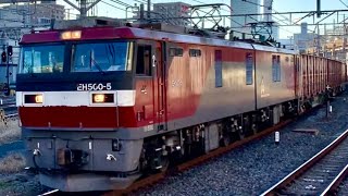 EH500形交直両用電気機関車牽引貨物列車。(3)