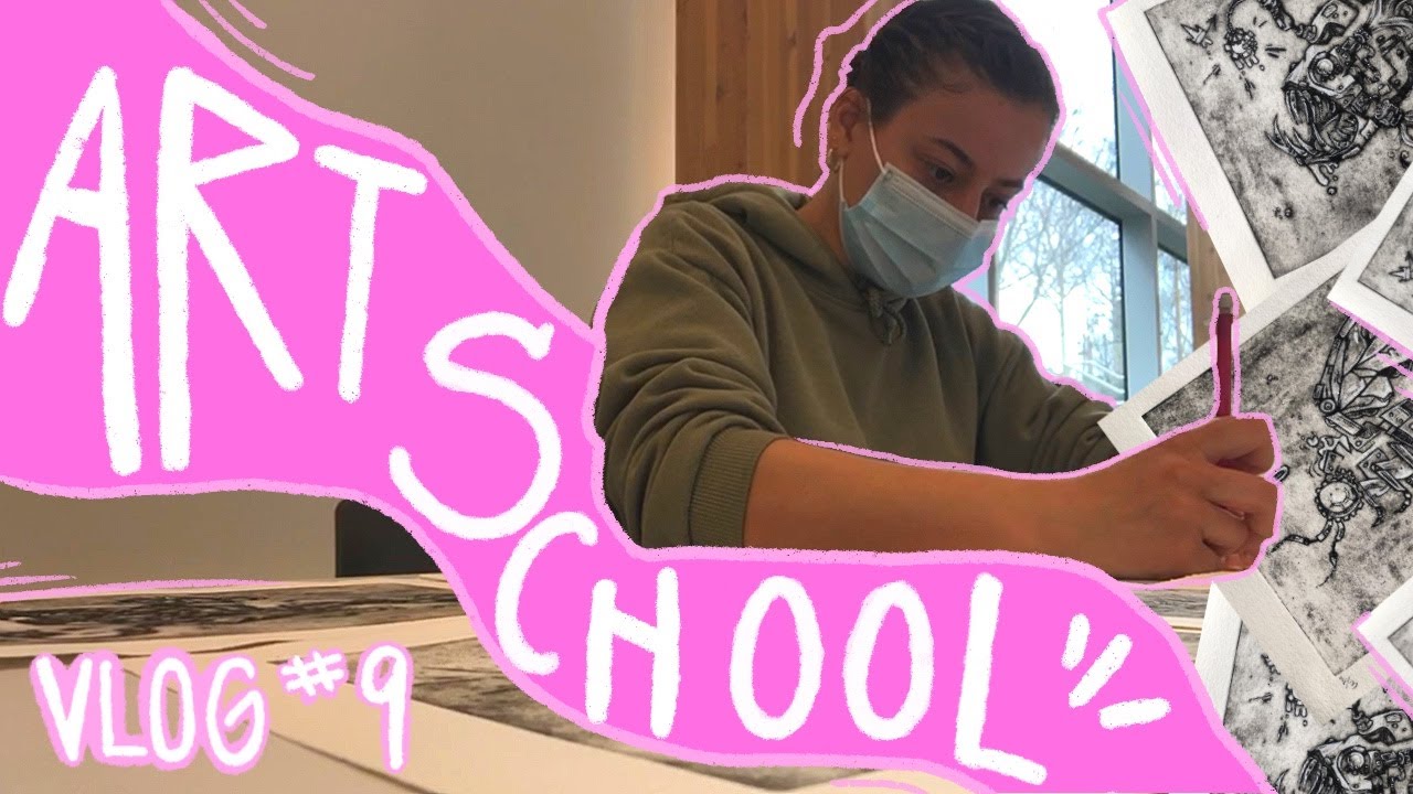 ART SCHOOL VLOG 9 Printmaking and 2D animation // Emily Carr