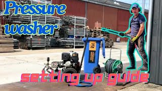 Pressure washer set up for beginners. including a wheely bin buffer tank