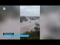 Impressive river flooding in O&#39;Higgins, Chile