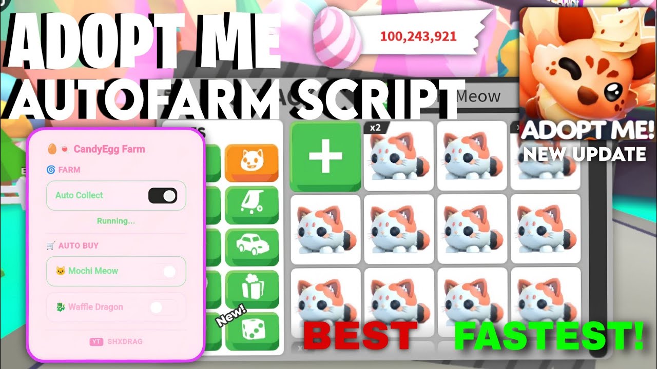 [KEYLESS🥚🧇] ADOPT ME BEST AUTOFARM SCRIPT CANDY EGG AUTO BUY NEW PETS ...