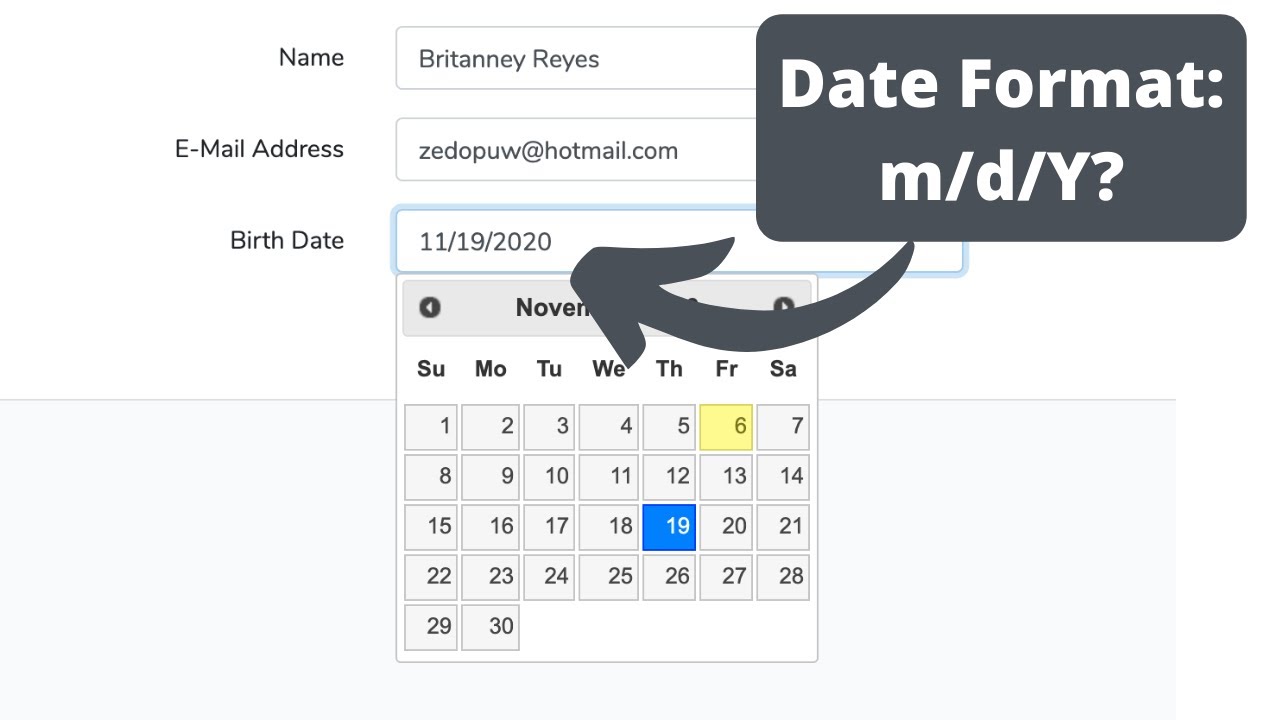 Date Format In Laravel: How To Make It M/D/Y?