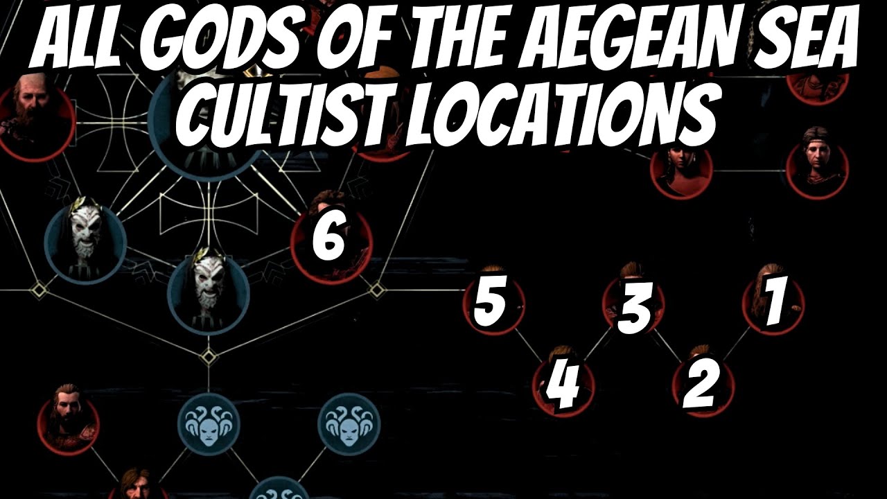 All Gods of The Aegean Sea Cultist Locations in AC Odyssey - YouTube