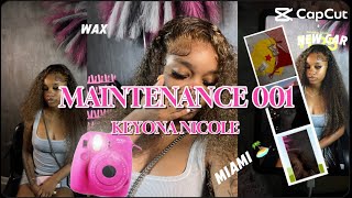 MIAMI MAINTENANCE VLOG 🎀🏝️ : TRIP EDITION ( HAIR , NAILS , WAX , EYEBROWS