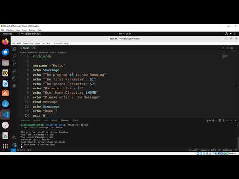 Shell script to Manipulating Parameter and Environment Variables