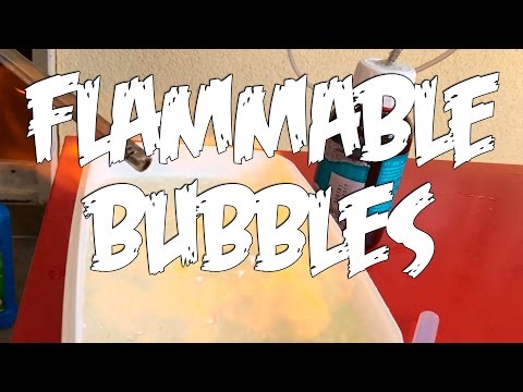 How to  Make Flammable Bubbles Liquid Households Items (slow motion)