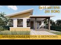 Small House Design Idea (8x10 meters) 80sqm with three bedrooms