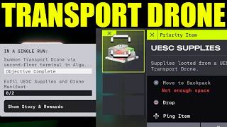 Marathon - summon transporter drone via second floor terminal in algae ponds | get UESC Supplies