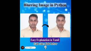 Blurring Image in Python| PIL Package | Image Filter | Prof.Antony Vijay #shorts