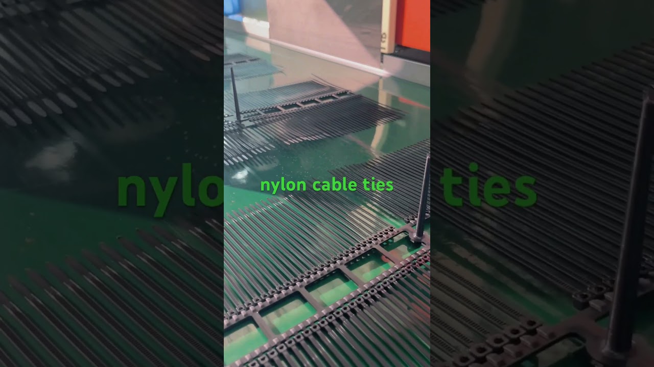 Professional nylon cable ties production line. 