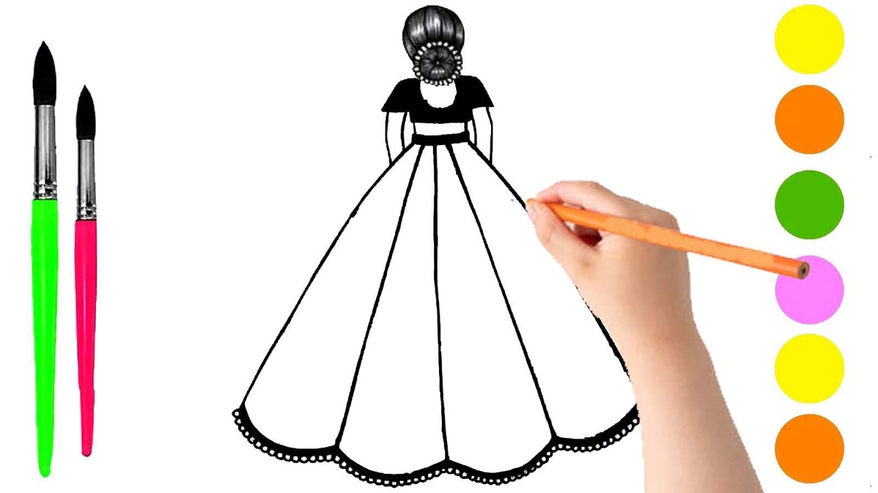 How To Draw Beautiful Girl Backside Step by Step For Kids !!