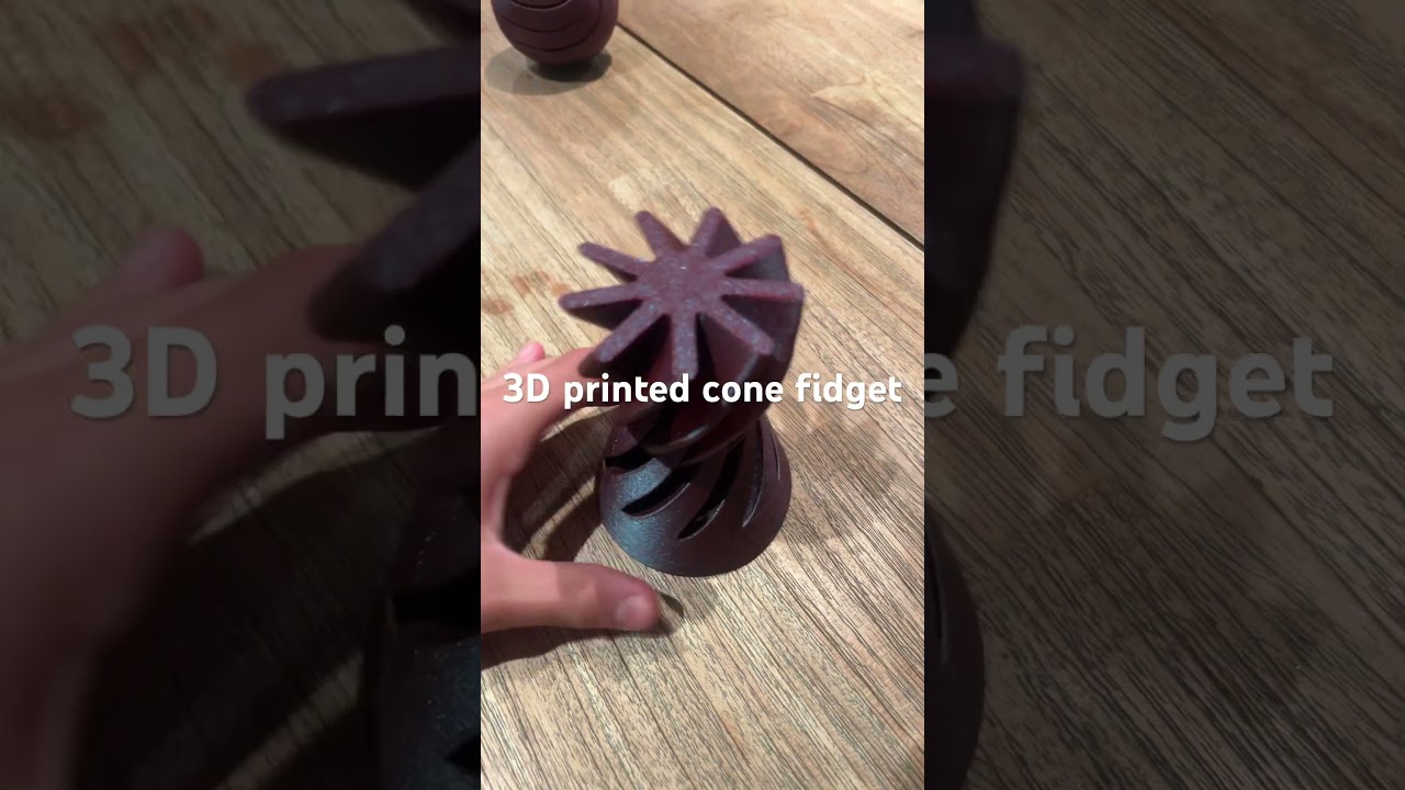3D printed cone fidget toy