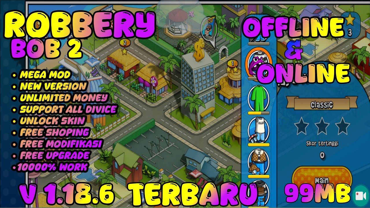 download robbery bob 2 mod apk terbaru 2025