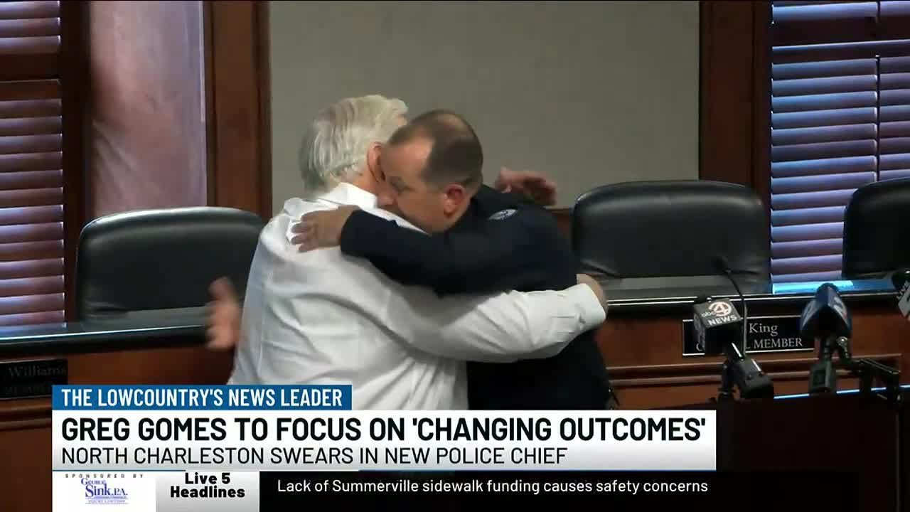 VIDEO: Gomes sworn in as new North Charleston police chief - YouTube
