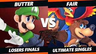 The Turning Point Losers Finals - Butter (Luigi) Vs. Fair (Banjo Kazooie, Mii Brawler) Smash Ultimat