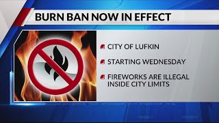 City of Lufkin to host fireworks display, enacts burn ban