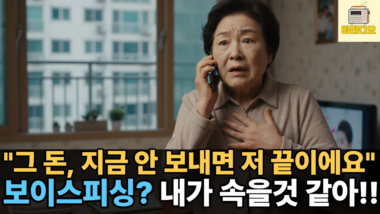 전화기 넘어 손자 목소리