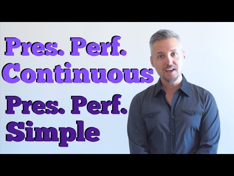 Video: Differenza Tra Present Continuous E Present Perfect Continuous