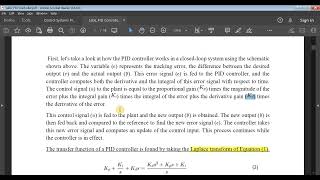 Lecture 12: Lab06: PID Controller Design.