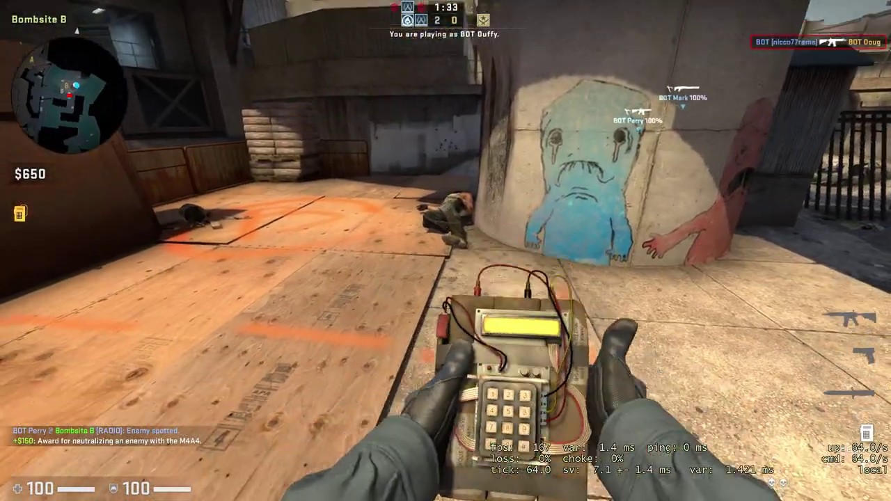 CSGO: Diffusing my own bomb - YouTube