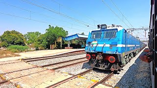 On-board Journey to Harihar| Hi-speed Train Crossings| LHB Train and EOG Sounds #4 | INDIAN RAILWAYS