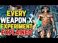 Every 27 terrifying super powered weapon xs experiments  backstories explored