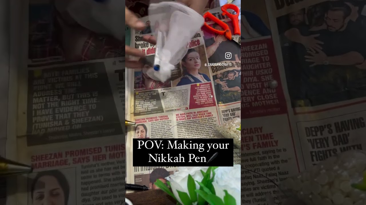 Nikah pen ideas | nikah pen decoration ideas |viral pen | handmade | diy