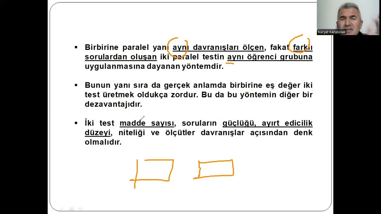 ÖLÇME 19: Paralel -Alternatif Testler (Güvenirlik Belirleme)
