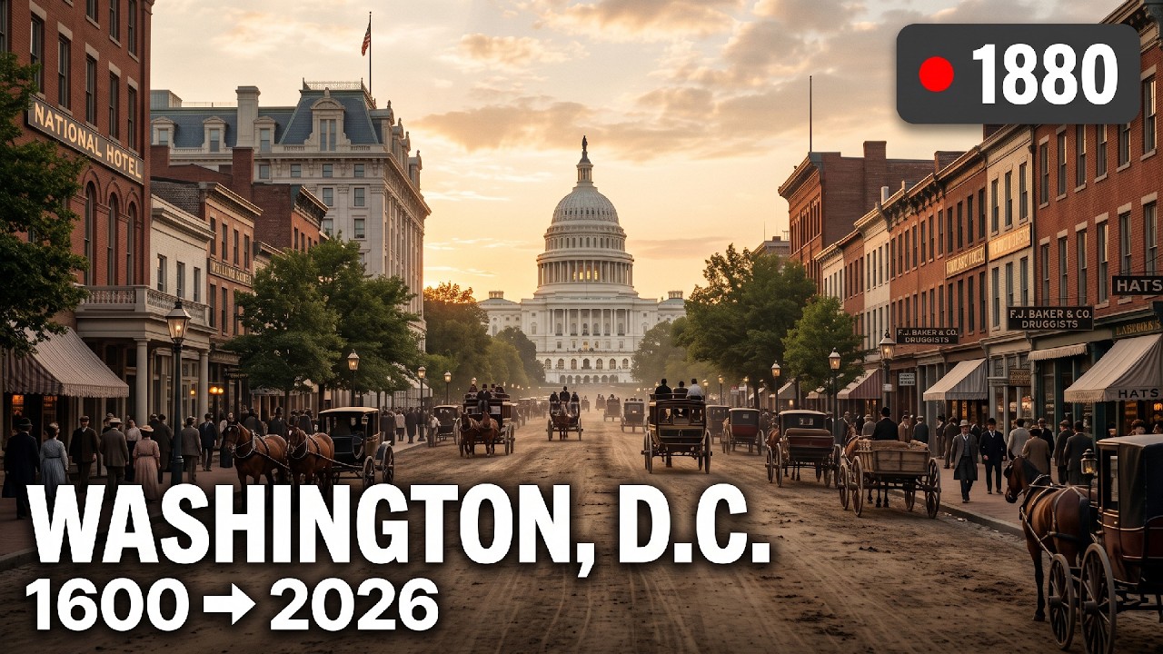 Washington, D.C. Evolution Timelapse 1600–2026 | From Forest to U.S. Capital