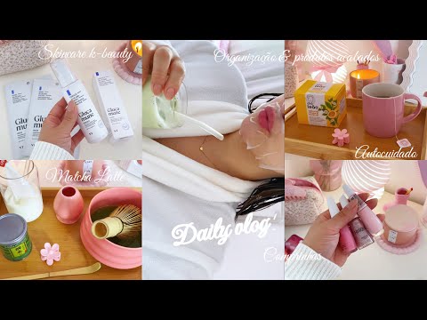 VLOG 🎀 Comprinhas , organizando produtos de beleza, produtos acabados, matcha latte , autocuidado